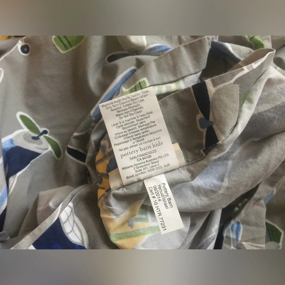 Pottery Barn Airplane helicopters Print Duvet Cover